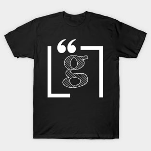 Letter G: Monogram Initial letter g T-Shirt